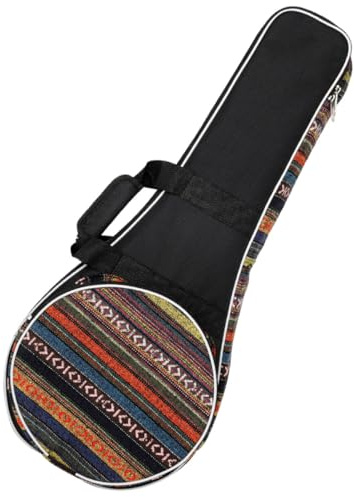 WEKADRIN Mandolinen Rucksack Instrumententasche Nationalstil Gepolstert mit Griff und Schultergurten Musikalische Aufbewahrungstasche für Mandoline