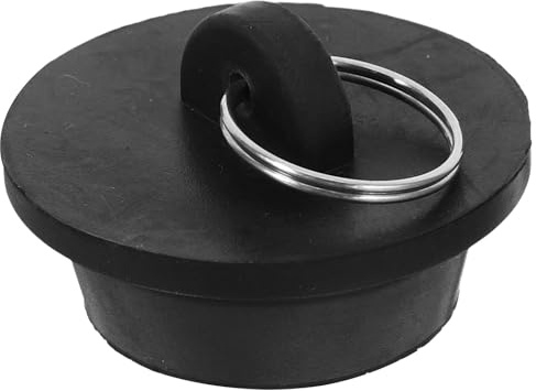 PRETYZOOM Rubber Bathtub Drain Stopper with Pull Ring 1-3/8 Inch Black Sink Washbasin Plug Water Stopper for Bathroom and Kitchen
