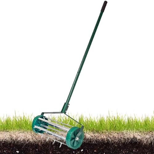 Gräsluftare, bekväm, lätt att använda, verktyg rullbar – bärbar med handtag trädgård, tryckluftningsverktyg gräsmatta, luftningsmaskin, för | Multisyfte Outdoor Indoor Utility