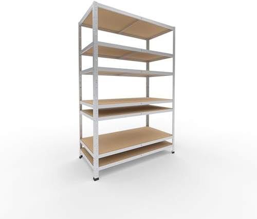 shelfplaza Home 180x120x60cm Schwerlastregal verzinkt mit 7 Böden x 125kg | Kellerregal · Lagerregal · Metallregal · Regale für Kellerraum · Steckregal · Abstellraum Regal