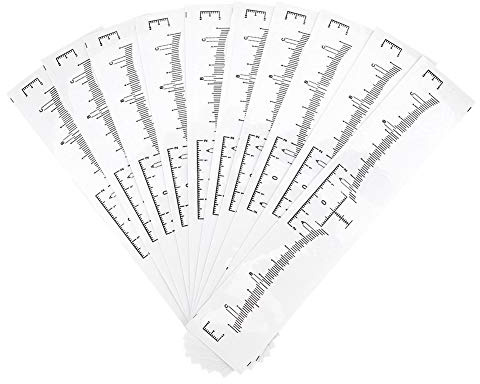100 pezzi/set righello per sopracciglia, strumento di misurazione adesivo per tatuaggio, strumento di misurazione di guida di righello di microblading per sopracciglia, adesivo per il trucco