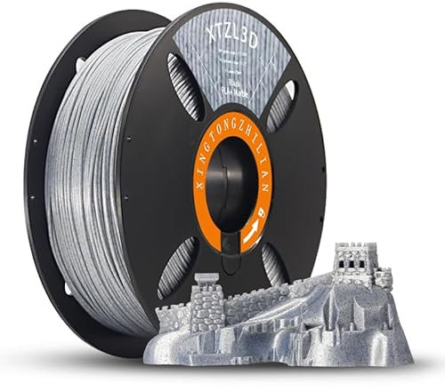 PLA 3D Drucker Filament 1.75mm 3D-Druckmaterialien für 3D Stift Druck Maßgenauigkeit +/- 0.02mm, Farbe Schwarz Marmor 1kg / Spule