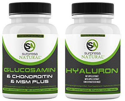 Sparpaket Glucosamin, Chondroitin, MSM und Hyaluronsäure hochdosiert in einem Monats-Bundle, 285 Kapsel