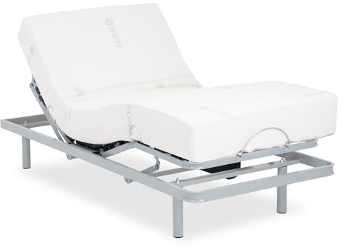 Gerialife - Lattenrost elektrisch verstellbar | Orthopädische matratze 20 cm. Visco Tencel (80x200, Drahtlose Kontrolle)