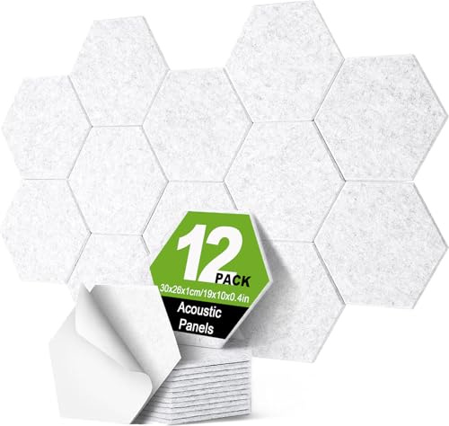 Insonorizacion Acustica Pared Autoadhesivo, Deecam 30X26X1 CM Aislante Acustico de Alta Densidad, Ignífugo/Aislamiento Acústico/Decoración para Decoración de Puertas/Paredes y Tratamiento Acústico