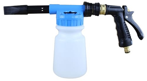 Youool Auto-Schaumpistole 900 ml, 2 in 1 Einstellbar Schaumlanze, Auto Cleaning Foam Gun Schaumkanone Gartenschlauch Anschließen zur Reinigung von Auto-und Motorradgärten Verwendet (Blau)