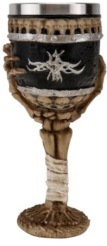 Amosfun Halloween Party Goblet Skull Mug Spooky Skeleton Hand Decorative Liquor Cup for Hard Liquor Chic Halloween Goblet Wine Cup Ornament