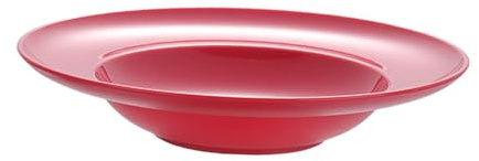 LOVIVER Plato para pasta con borde ancho, ensaladera, plato multiusos para comida occidental, plato para pasta con borde, plato para cena para pasta, plato, Rojo
