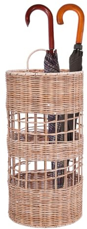 Umbrella Stand Natural Wash Wicker Hallway Kitchen Umbrella Holder Basket | Umbrella Basket, Umbrella Storage, Carrying Handle, Hand Woven
