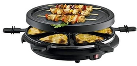Raclette e ferro da stiro per 6 persone, ideale per condividere momenti unici. Con 800 W di potenza, goditi pasti deliziosi e veloci. Perfetto per cene e riunioni a casa.