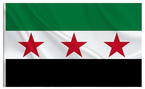 Flagge der syrischen Armee, 90 x 150 cm, Banner der Armee von Syrien, robuste Flagge der Republik Syrien, syrische Armee-Flagge, Unabhängigkeitsflagge für Innenbereich, Haus, Hof, Dekoration