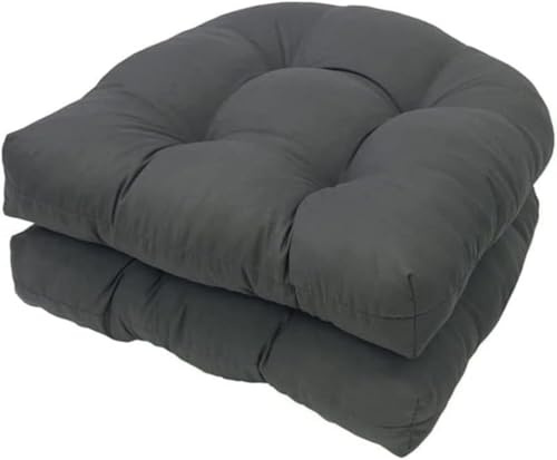 Morkite Lot de 2 coussins de chaise, de fauteuil, de dossier, 48 x 48 cm, coussin d'assise pour l'extérieur