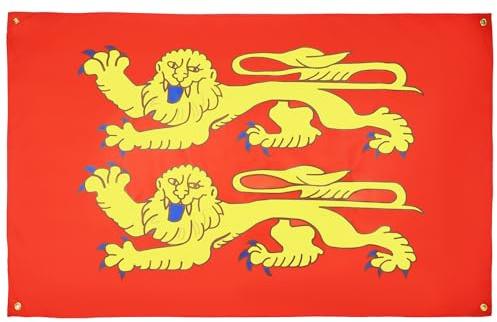 AZ FLAG Drapeau Basse-Normandie 150x90 cm Polyester Léger 4 Œillets | Usage intérieur Drapeau décoratif bas-normand coutures doubles et bords renforcés avec œillets métalliques
