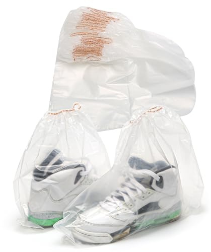 MAIXINNEW 30 Pcs Waterproof Shoe Covers Non Slip, Shoe Covers Disposable Clear, Plastic Shoe Covers for Rain Transparent