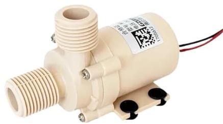 Pompe de circulation d'eau 12 V 24 V (0 à 110 degrés Celsius), de qualité alimentaire, sans balais, submersible, chauffage électrique au gaz solaire(24V 9m 20L per min)