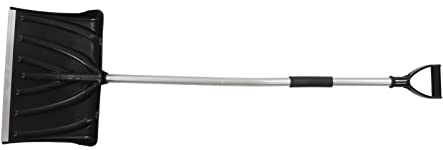 Nosqew Pala da neve larga, resistente, 45 cm, grande capacità, manico rimovibile a forma di D, pala da neve per auto, camion, SUV, garage, cuscinetti, lega di alluminio,