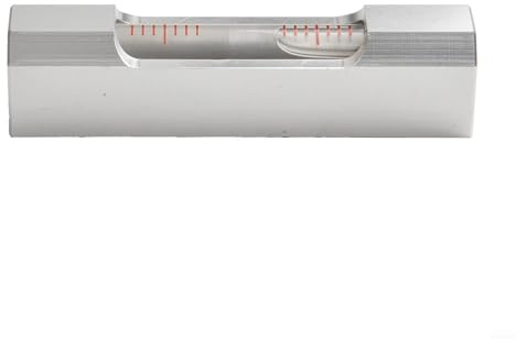 Fauhapyway Livella a bolla in metallo, precisione 0,02 mm, righello meccanico da 85 mm, per falegnameria, piastrelle, strumento di misurazione elettrico fai da te (argento)