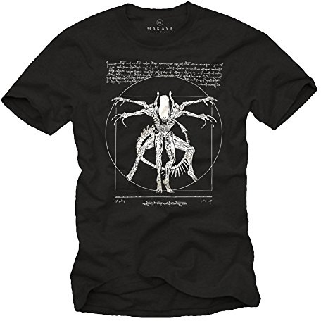 Tshirt Alien Homme - Gamer Tee Shirt Imprime Da Vinci