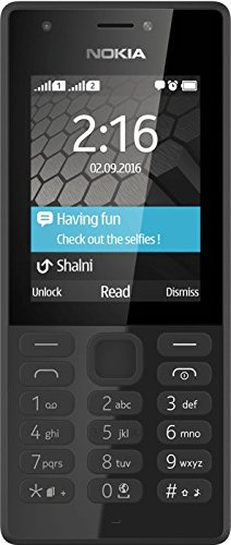 Nokia 216 - Téléphone portable débloqué GSM (Ecran 2,4 pouces, ROM 16Mo + jusqu'à 32Go via carte SD, Single SIM) Noir