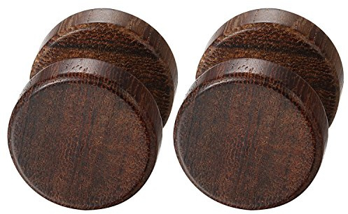 JewelryWe Schmuck Edelstahl Ohrstecker Tunnel Ohrringe Ohrschmuck Holz Modeschmuck für Damen und Herren