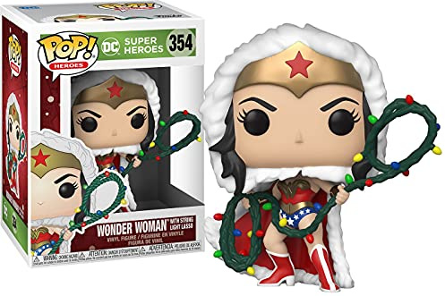 Funko POP! Heroes: DC Holiday - Wonder Woman mit Lights Lasso Comics WW - DC Comics - Vinyl-Sammelfigur - Geschenkidee - Offizielle Handelswaren - Spielzeug Für Kinder und Erwachsene