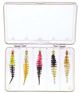 Balzer Trout Collector Ready to Fish Set Mix 1-5 montierte Gummijigs zum Forellenangeln, Forellenköder zum Spinnfischen, Softbaits für Forelle, Forellenjigs