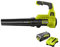 RYOBI 36V Max Power Blower - 1 LithiumPlus 36V 4.0Ah Battery - 1 Fast Charger 6.0Ah - RY36BLA-140