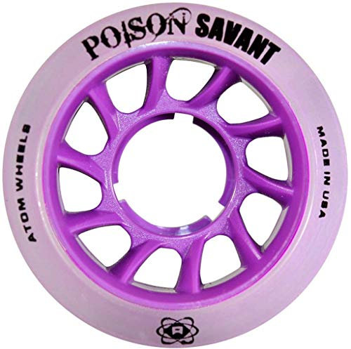 Atom Skates Poison Savant Skate Wheels Purple 1 Pack - 4 Wheels / 59mm x 38mm
