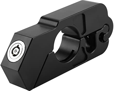 1 Stück Bremshebelschloss, Universal CNC Aluminiumlegierung Motorrad Lenker Bremshebelschloss Fahrzeugsicherheit, 27 Bis 38 Mm Drehgriff(Schwarz)