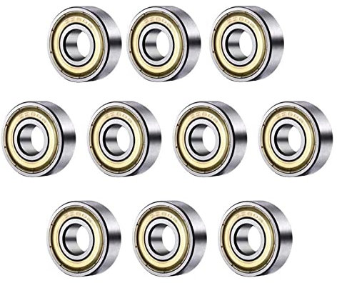 608 ZZ Skateboard Kugellager, Doppelt Geschirmte Kugellager, Kleine Kugellager, 10 Stück Inliner Kugellager, Metal Ball Bearings für Skateboards, Inline Skates, Roller, Roller Klinge, Butyeak