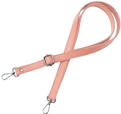 Gurt Band Schulterriemen für Damen Taschen Handtasche - Alt-Rosa - Farbe Metallteile Silber - Länge verstellbar 70-128 cm - Breite 1,8 cm - Schultergurt Umhängetasche Trageriemen Riemen Umhängegurt