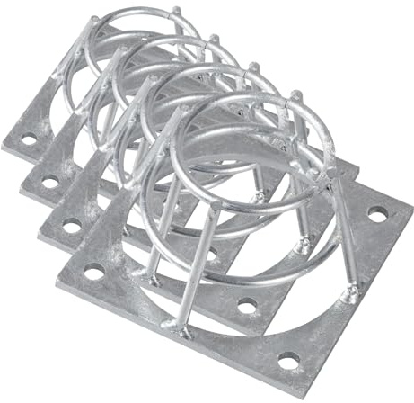 Windhager Nesträuberschutz für Nistkästen, sicherer Fluglochschutz, Spechtschutz, Zubehör für Nistkasten, 7 x 7 x 4 cm, 07471, Silber (Packung mit 4)
