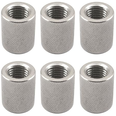 (6 Stück) M16 24x30mm Rändelmuttern 304 Edelstahl Rändel Rundmutter Gewindemuffen Muttern Runde Verbindungsmuttern