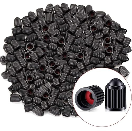 1000 Pcs Tire Valve Stem Caps Z-oneMart Plastic Black Tire Valve Caps for car Tires Universal Heavy-Duty Stem Covers for Car Leak Proof Stem Cover for SUV Truck Bike Bicycle Motorcycles Wheel