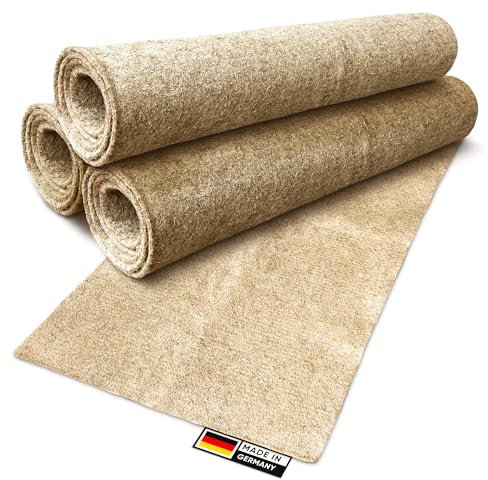 ProFlora® Nagerteppich aus 100% Hanf - Biologisch abbaubare Hanfmatten für Nager wie Kaninchen, Meerschweinchen und Hamster (100 x 50 cm, 5 mm dick, 1 Stück)