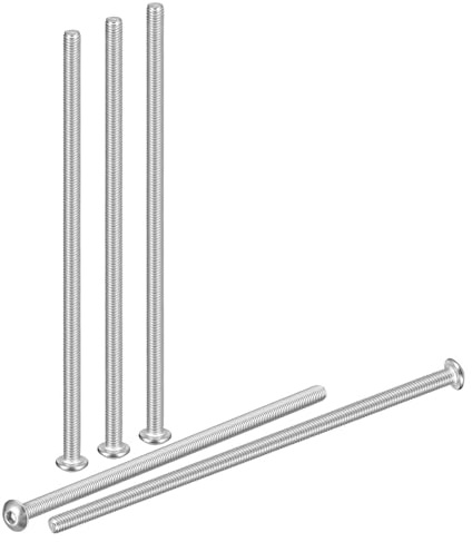 DTGN M5-0.8x140mm Linsenkopfschrauben mit Innensechskant 5er Pack weiß