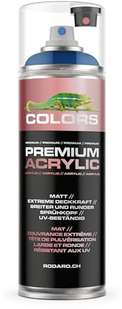 COLORS Premium Acrylic Sprühfarbe 400ml – Hochdeckender Sprühlack für Innen & Außen, Spraydose für DIY-Projekte - RAL 5005 - Signalblau Matt