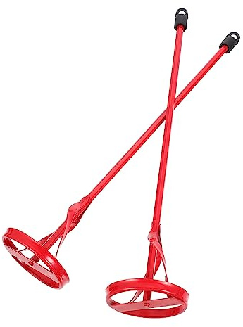2 Stück Farbrührstab aus High Carbon Steel, Rot, 40x8, 5 Cm | Handbetrieb, für Eimer Mischen zu Hause, Professioneller Aufbau, Leichter zu Reinigen