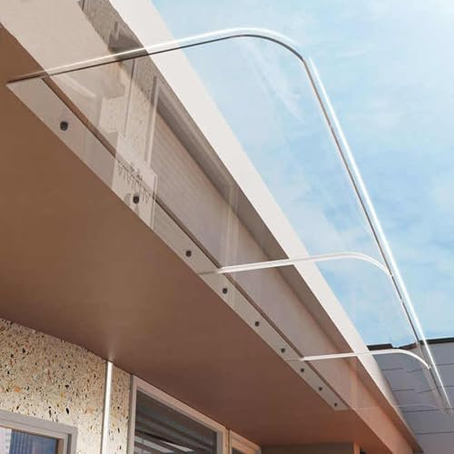 HARELA Front Door Canopy Outdoor Awning Invisible Canopy, Awning for Door Entrance Transparent Terrace Awning to Protect Against Rain Snow and Uv Rays(40x60cm/15.7x23.6in)