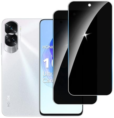 Lyphpe 【2 Pack】 Privacy Screen Protector for Honor 90 Lite 9H Tempered Glass Anti-Spy Private Film Compatible for Honor 90 Lite Case Friendly Easy Installation