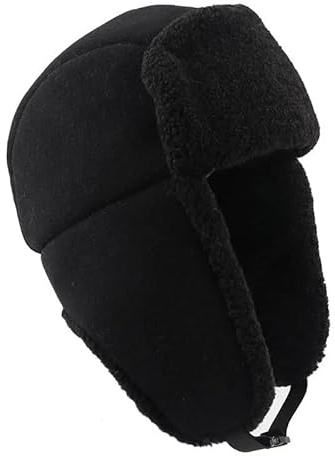 PXPLDYY Russische Mütze Russische Uschanka-Mütze Für Damen Und Herren, Unisex, Warme Winter-Bombermütze, Ohrenklappen, Kunstpelz, Ohrenklappen, Trappermütze, Schnee, Sowjetische Mütze