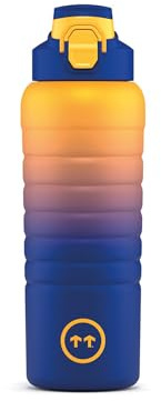 Cool Bottles Gourde Isotherme Sport en Acier Inoxydable 725 ml avec 2 Bouchons (Fitness et Cycling) - Gourde pour Salle de Sport,en Plein air - Garde le Froid 36h / le Chaud 18h - Paris