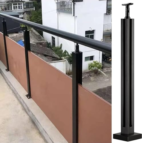 Barandillas de vidrio con pilares de madera, mejora la seguridad para escaleras y balcones para jardines y hogares