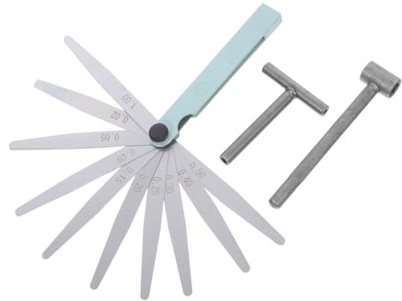 Mobestech Strumenti Regolazione Valvole con Chiave Spessimetri in Metallo Resistente Misurazione Precisa per Manutenzione Motore Portatile e