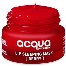 Acqua Perfection Lip Sleeping Mask Berry – Overnight Hydrating Lip Treatment with Murumuru Butter, Coconut & Shea Oil – Moisturizing, Smoothing & Plumping – 15ml