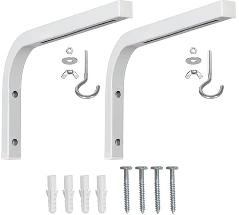MISUVRSE Ensemble de supports en L pour écran de projecteur en acier durable - Entretoise murale réglable pour projection, divertissement à domicile