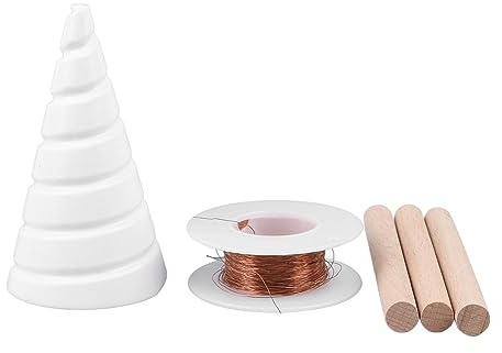 Electrocultivo Jardinería Estacas de Alambre de Cobre Plantilla de bobinado de Bobina Fibonacci para electrocultivo Jardinería Cultivo de Plantas de jardín Verduras