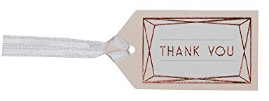 Neviti Geo Blush Geschenkanhänger, Rosa/Roségold, groß