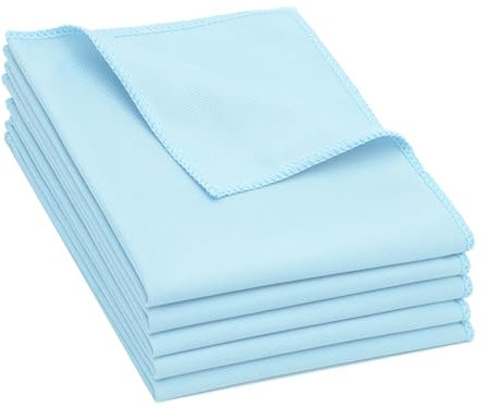 ZOLLNER 5er Set Microfaser Poliertücher, Fenstertücher, 35x40 cm, blau