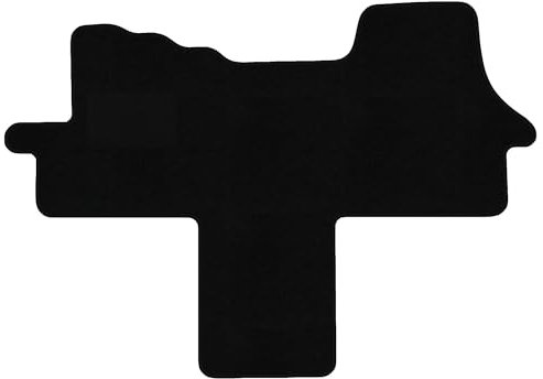 Fußmatten passend für Citroen Jumper II Typ 250 alle Sitzvarianten (Baujahr 2006-2024), Deluxe schwarz | 1-TLG | Umrandung schwarz